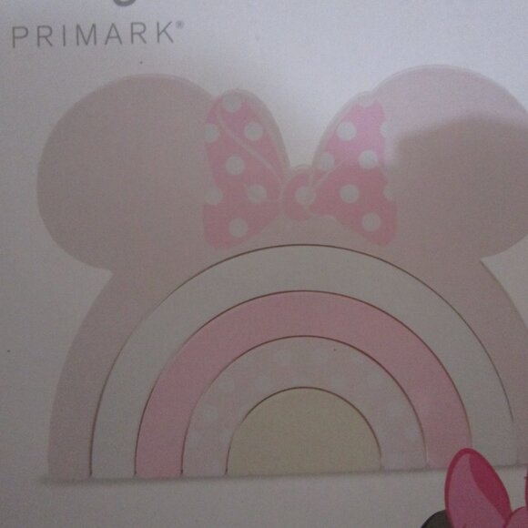 DISNEY Baby Minnie Mouse Wooden Rainbow Stacker Toy Building Set NIB - Picture 2 of 3